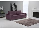 Schlafsofa EGOITALIANO "Cecilia, modern & elegant, erstklassiger Sitzkomfort, Dauerschläfer", lila (plum), B:234cm H:85cm T:102cm, Sofas, Schlafsofa, inkl. Matratze und hochwertigem Metallbettrahmen, toller Schlafkomfort