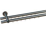 Gardinenstange OTTO HOME "Kappe 2-Lauf" Gr. 7, silber (edelstahlfarben, silberfarben), L:480cm Ø:20mm, Eisen, Gardinenstangen, Gardinenstange, Innenlauf Komplett-Set inkl. Gleitern und Montagematerial, Topseller