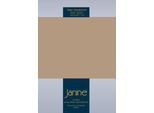 Spannbettlaken JANINE "TOPPER 5001", braun, 1 Stk., Jersey-Elasthan, 100x200 100x210 100x220 90x200 90x210 90x220 10cm, Jersey-Elasthan, Obermaterial: 95% Baumwolle, 5% Elasthan, Bettlaken, Spannbettlaken, mit Rundumgummizug