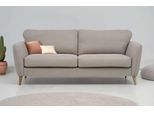 3-Sitzer HOME AFFAIRE "MARSEILLE 3er Sofa 206 cm, Cord, Flachgewebe, Struktur, Webstoff", beige, B:206cm H:88cm T:90cm, 100% Polyester, Sofas, 3-Sitzer, Massivholzbeine Eiche, Landhausstil, Wellenunterfederung