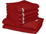 Handtuch Set ROSS "Sinfonie", rot (kirsche), Frottier, Frottier, Obermaterial: 100% Baumwolle, Handtuch-Sets, Handtuch Set, beinhaltet: Handtücher und Badetücher