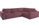 Ecksofa HOME AFFAIRE "Bloomfield, Breite 304cm, Mega Polsterecke mit viel Platz, L-Form", rosa (altrosa), B:304cm H:84cm T:224cm, 100% Polyester, Sofas, Ecksofa, extra tiefe Sitzfläche, wahlweise mit Sitztiefenverstellung