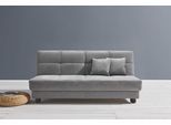 Schlafsofa ELL + ELL "Tilda", grau, B:185cm H:90cm T:100cm, 100% Polyester, Sofas, Schlafsofa, Breite 185 cm, inkl. 2 Zierkissen