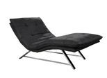 Relaxliege W.SCHILLIG "daily dreams", grau (anthrazit s37), B:95cm H:91cm T:170cm, Stoff S37 (100% Polyester), Sofas, Relaxliege, in Waffelkissen-Optik, wahlweise mit Motor, Kufengestell, in 2 Breiten