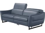 2,5-Sitzer EGOITALIANO "Dafne, elegantes Designsofa mit hohem Sitzkomfort", grau (smoke), B:208cm H:97cm T:108cm, Leder »BULL« (echtes Rindsleder). Geschliffenes, pigmentiertes und behandeltes Rindsleder mit einer Dicke von 1, 3-1, 5 mm. Dieses Leder zeigt eine ziemlich weiche Hand mit einem halb undurchsichtigen Aussehen. Es handelt sich um ein geschütztes Leder. Eine leichte Deckschicht schützt