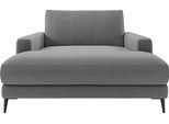 Chaiselongue HOME AFFAIRE "Downtown Loungemöbel zum Relaxen, B/T/H: 132/170/84 cm", grau (platin), B:132cm H:84cm T:170cm, 100% Polyester, Sofas, Chaiselongue, auch in Bouclé, Cord und Easy care - leicht mir Wasser zu reinigen