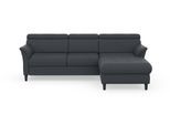 Ecksofa SIT & MORE "Marano L-Form", grau (dunkelgrau), B:257cm T:166cm, 98% Polyester, 2% Polyamid, Sofas, Ecksofa, inklusive Kopfteilverstellung, wahlweise mit Bettfunktion, Bettkasten