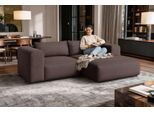 Ecksofa OTTO HOME "TIARRA Design-Sofa mit Ottomane recht/links bestellbar, Breite 241 cm", braun, B:241cm H:76cm T:168cm, 100% Polyester, Sofas, Ecksofa, L-Form mit hochelastischer Schaum und Wellenunterfederung