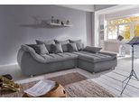 Ecksofa HOME AFFAIRE "Imola, bequem, aktuelle Steppung im Sitz, L-Form, Breite 270cm", grau (dunkelgrau), B:270cm H:90cm T:170cm, Microfaser PRIMABELLE (100% Polyester) / Struktur (82% Polyester, 9% Viscose, 7% Baumwolle, 2% Nylon);Kunstleder SOFTLUX / Struktur (82% Polyester, 9% Viscose, 7% Baumwolle, 2% Nylon);Cord (93% Polyester, 7% Polyamid), Sofas, Ecksofa, wahlweise mit Bettfunktion