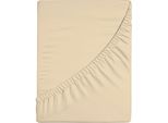Spannbettlaken BELLANA "bellana premiumstretch", beige (natur), 1 Stk., Jersey-Elasthan, 140-160x200-220 18-35cm, Jersey-Elasthan, Obermaterial: 95% Baumwolle, 5% Elasthan, Bettlaken, Spannbettlaken, super elastisch