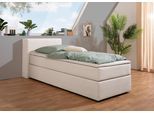 Boxspringbett HOME AFFAIRE "Åby", beige (creme, beige), B:107cm L:225cm, Komplettbetten, Boxspringbett, In Cord Bezug, wahlweise mit und ohne Matrazte erhältlich