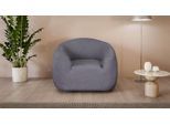 Drehsessel "YANI Relaxsessel, Loungesessel, Maße B/T/H: 119/98/82 cm", grau (dunkelgrau), B:119cm H:82cm T:98cm, 100% Polyester, LEGER HOME BY LENA GERCKE, Sessel, Drehsessel, organische Form, mit Wellenunterfederung, auch in Bouclé