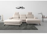 Ecksofa SIT & MORE "Cinturo L-Form", grau (elephant), B:283cm H:88cm T:175cm, Sofas, Ecksofa, inklusive Sitztiefenverstellung und Federkern, Sitzhöhe 45 cm