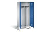 C+P Schwarz-Weiss-Spind Evolo, H1850xB810xT500mm, Front Enzianblau, Korpus Lichtgrau (48012-22) ; C + P Möbelsysteme (48012-22|S10067)