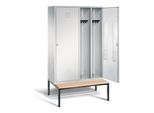 C+P Schwarz-Weiss-Spind Classic, H2090xB1190xT815mm, Front Lichtgrau, Korpus Lichtgrau, Gestell Schwarzgrau (8250-40) ; C + P Möbelsysteme (8250-40|S10002)