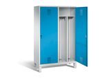 C+P Schwarz-Weiss-Spind Evolo, H1850xB1190xT500mm, Front Lichtblau, Korpus Lichtgrau (48210-40) ; C + P Möbelsysteme (48210-40|S10007)