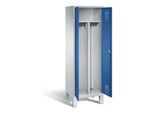C+P Schwarz-Weiss-Spind Evolo, H1850xB610xT500mm, Front Enzianblau, Korpus Lichtgrau (48012-20) ; C + P Möbelsysteme (48012-20|S10157)
