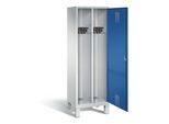 C+P Schwarz-Weiss-Spind Evolo, H1850xB610xT500mm, Front Enzianblau, Korpus Lichtgrau (48210-20) ; C + P Möbelsysteme (48210-20|S10031)