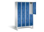 C+P Spind doppelstöckig Evolo, H1850xB1190xT500mm, Front Enzianblau, Korpus Lichtgrau (48310-40) ; C + P Möbelsysteme (48310-40|S10192)