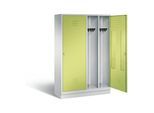 C+P Schwarz-Weiss-Spind Classic, H1800xB1190xT500mm, Front Viridingrün, Korpus Lichtgrau (8220-40) ; C + P Möbelsysteme (8220-40|S10353)
