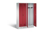 C+P Schwarz-Weiss-Spind Evolo, H1800xB1190xT500mm, Front Rubinrot, Korpus Lichtgrau (48022-40) ; C + P Möbelsysteme (48022-40|S10016)