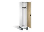 C+P Garderobenschrank Evolo, H1850xB420xT500mm, Front Dekor Eiche Sereno, Korpus Verkehrsweiß (48010-12) ; C + P Möbelsysteme (48010-12|S10263)