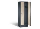 C+P Garderobenschrank Evolo, H1800xB610xT500mm, Front Dekor Sen-Esche, Korpus Anthrazitgrau (48020-20) ; C + P Möbelsysteme (48020-20|S10958)