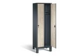 C+P Garderobenschrank Evolo, H1850xB610xT500mm, Front Dekor Sen-Esche, Korpus Anthrazitgrau (48010-20) ; C + P Möbelsysteme (48010-20|S10459)