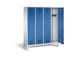 C+P Garderobenschrank Evolo, H1850xB1590xT500mm, Front Enzianblau, Korpus Lichtgrau (48010-42) ; C + P Möbelsysteme (48010-42|S10010)