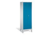 C+P Doppelspind Classic auf Füßen, 2 Abteile, H1850xB610xT500mm Front Lichtblau Korpus Lichtgrau ; C + P Möbelsysteme (8012-20|S10014)