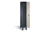 C+P Garderobenschrank Evolo, H1850xB320xT500mm, Front Dekor Sen-Esche, Korpus Anthrazitgrau (48010-10) ; C + P Möbelsysteme (48010-10|S10158)
