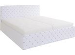 Polsterbett, weiß, B:190cm L:212cm, Bezug Bett: Microfaser (100% Polyester);Bonnell-Federkernmatratze: 51% Polypropylen, 39% Polyester, 10% Baumwolle;Kaltschaummatratze: 100% Polyester, Bezug abnehm- und waschbar bis 60C, WESTFALIA SCHLAFKOMFORT, Betten, Polsterbett, inkl. Bettkasten bei Ausführung mit Matratze