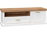 TV-Board OTTO HOME "Tara", weiß (weiß matt, pacific walnut), B:151cm H:52cm T:54cm, Holzwerkstoff, MDF, Sideboards, TV-Board, lackiert mit wasserbasiertem UV-Lack, Fernsehtisch Soft-Close-Funktion