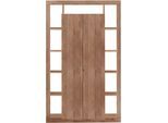 Mehrzweckschrank HOME AFFAIRE "Rimini", braun (mercure nb holzstruktur), B:134cm H:217cm T:42cm, Schränke, Mehrzweckschrank, Breite 134 cm