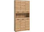 Stauraumschrank WELLTIME, artisan oak nb, B:90cm H:185cm T:30cm, Holzwerkstoff, MDF, Schränke, Stauraumschrank, Florenz, Mehrzweckschrank Artisan Oak NB, 185 cm Höhe, Bad