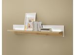 Wandboard HOME AFFAIRE "LONG ISLAND", weiß (weiß, eiche), B:150cm H:24cm T:24cm, Holzwerkstoff, Regale, Wandboard, in moderner Trendfarbe, inklusive Beleuchtung