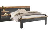 Schlafzimmer-Set OTTO HOME "Westminster", grau, B/H: 140cm x 200cm, Schlafzimmermöbel-Sets, Bett Breite Liegefläche 90 oder 140cm und 1 Wandpaneel