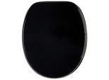 WC-Sitz SANILO, schwarz, B:37,7cm L:47cm, MDF - Mitteldichte Holzfaserplatte, WC-Sitze, einfarbig