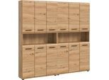 Badezimmer-Set WELLTIME, artisan oak nb, B:180cm H:185cm T:30cm, Holzwerkstoff, MDF, Kastenmöbel-Sets, Florenz, Badkombination 2-tlg. Artisan Oak NB, Mehrzweckschränke