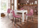 Essgruppe OTTO HOME, rosa (weiß, rosa), B:120cm, Sitzmöbel-Sets, Essgruppe, mit Esstisch 120 cm breit