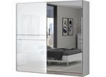 Schwebetürenschrank OTTO HOME "Piano, mit Einlegeböden, Kleiderstangen, Spiegel, Türen soft-close", weiß (weiß hochglanz), B:230cm H:224cm T:61cm, Holzwerkstoff, Schränke, Schwebetürenschrank, mit Spiegeltür, FSC-zertifizierter Holzwerkstoff