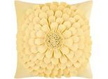 Zierkissen Flora Gelb ca. 45x45cm