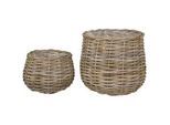 Korbset Pulo Baskets Hellbraun, 2er Set