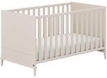 Babybett YUNY BY PAIDI "SISTER LOU in Beige", beige (cashmere, beige), H:82cm L:147cm T:78cm, Holzwerkstoff, Babybetten, Babybett, Gitterbett höhenverstellbar, Kinderbett