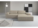 Ecksofa WERK2 "Rio 262 x 188 cm modern und bequem", beige, B:262cm H:83cm T:188cm, 100% Polyester, Sofas, Ecksofa, Webstoff, L-Form