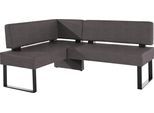 Eckbank OTTO HOME "Oliver mit Metallgestell, Küchenbank", schwarz (schwarz (arizona 4420), schwarz), B:220cm H:89cm T:160cm, Holzwerkstoff, Massivholz, Polyester, Sitzbänke, Eckbank, verschiedene Bezüge Cord Esszimmerbank OTTOs Choice