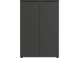 Aktenschrank GERMANIA "Mailand", grau (graphit), B:80cm H:120cm T:40cm, Holzwerkstoff, Schränke, Aktenschrank, optional mit Schublade, Türdämpfer, Breite 80 cm, Made in Germany