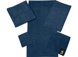 Gästehandtuch ROSS "Cashmere feeling", blau (nachtblau), B:30cm L:50cm, Frottier, Baumwolle, Handtücher, Gästehandtuch, 100% Baumwolle, mit Wellen-Bordüre, große Farbauswahl