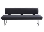 Polsterbank K+W KOMFORT & WOHNEN "Longbeach", blau (marine), B:224cm H:89cm T:71cm, Sitzbänke, Polsterbank, mit Metallkufen in schwarz Struktur, in der Breite 204cm oder 224cm