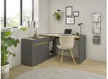 Büromöbel-Set HOME AFFAIRE "CiTY/GiRON", grau (anthrazit), B:273cm H:158cm T:120cm, Arbeitsmöbel-Sets, Büromöbel-Set